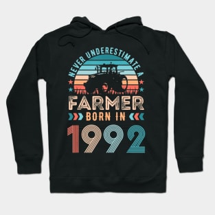 Farmer born in 1992 Farming Gift 30th Birthday Hoodie